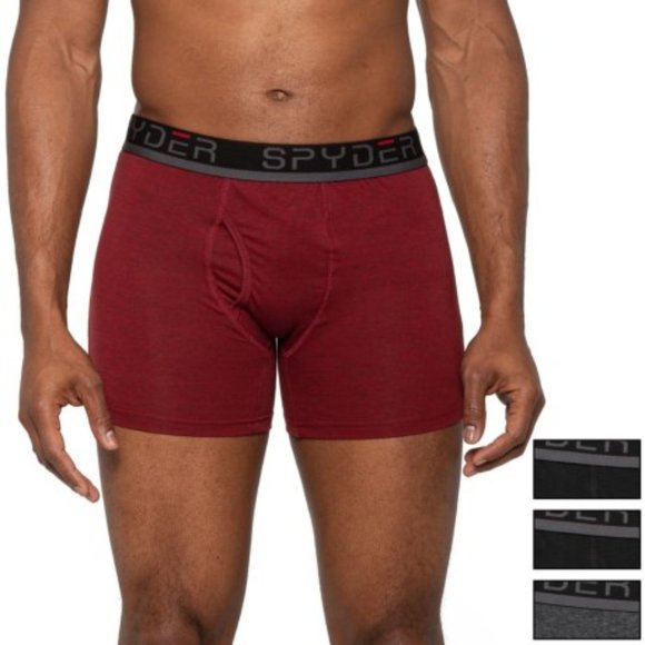 Spyder Underwear & Socks Spyder Cotton Boxer Briefs 4 Pack Sz Large